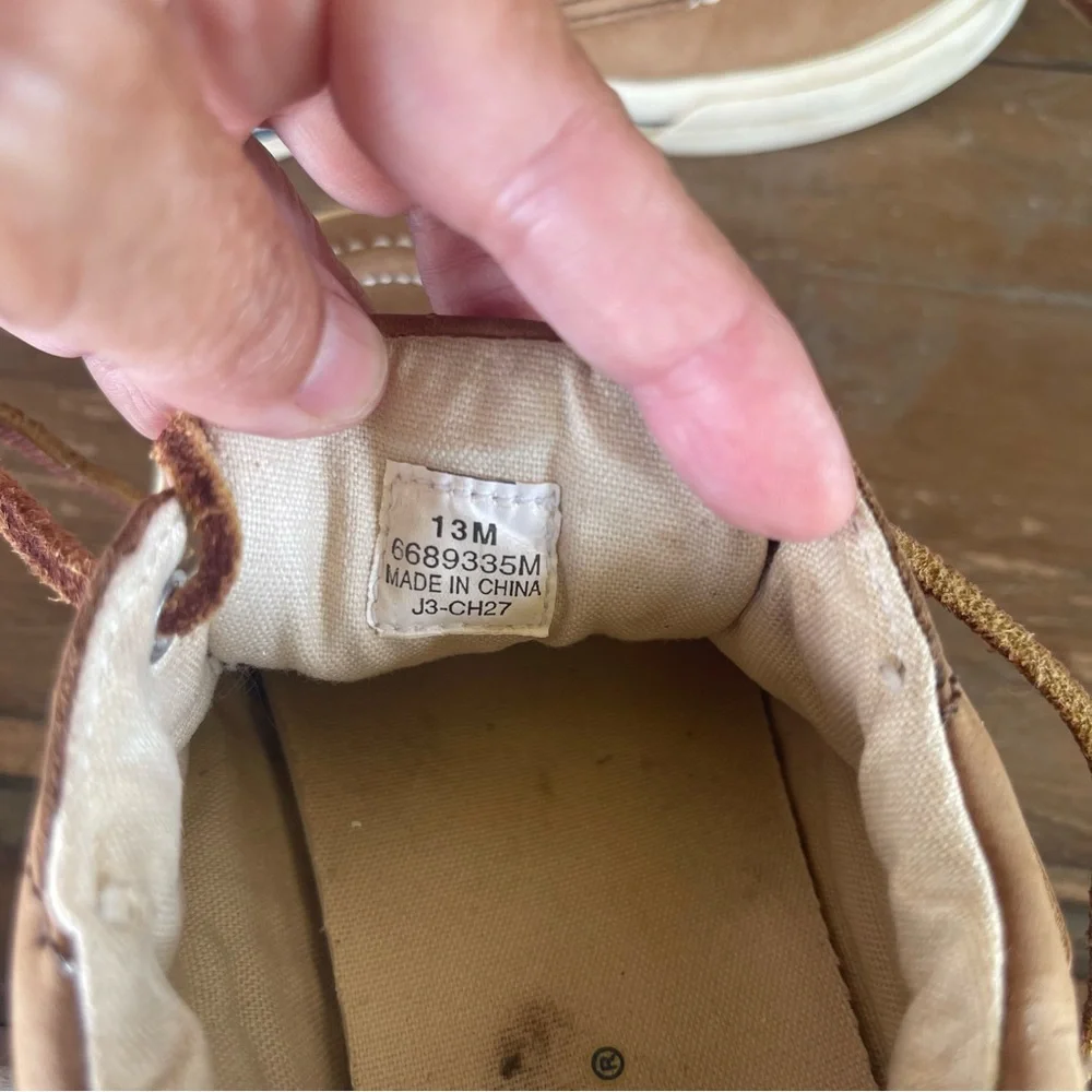Boys Size 13 Sperry Shoes Brown‎ Leather Boat Shoes sb3